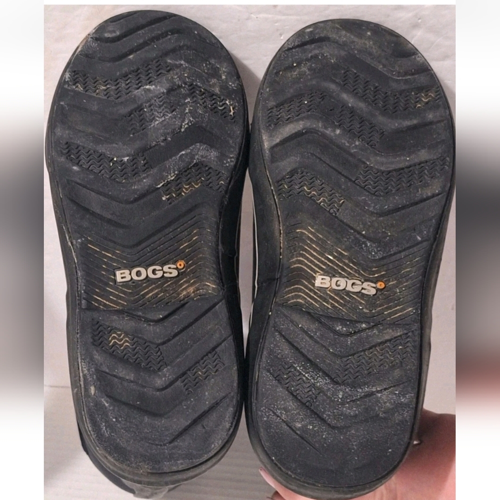 Bogs Bloom Solid Black Kids Insulated Waterproof Boots Size 5.5 No Tags **READ** - Picture 9 of 12
